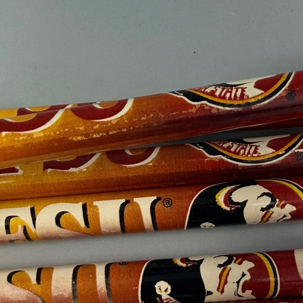 Florida State University FSU Seminoles Vintage Pencils Lot of 6 Garnet Gold NCAA